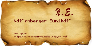 Nürnberger Euniké névjegykártya